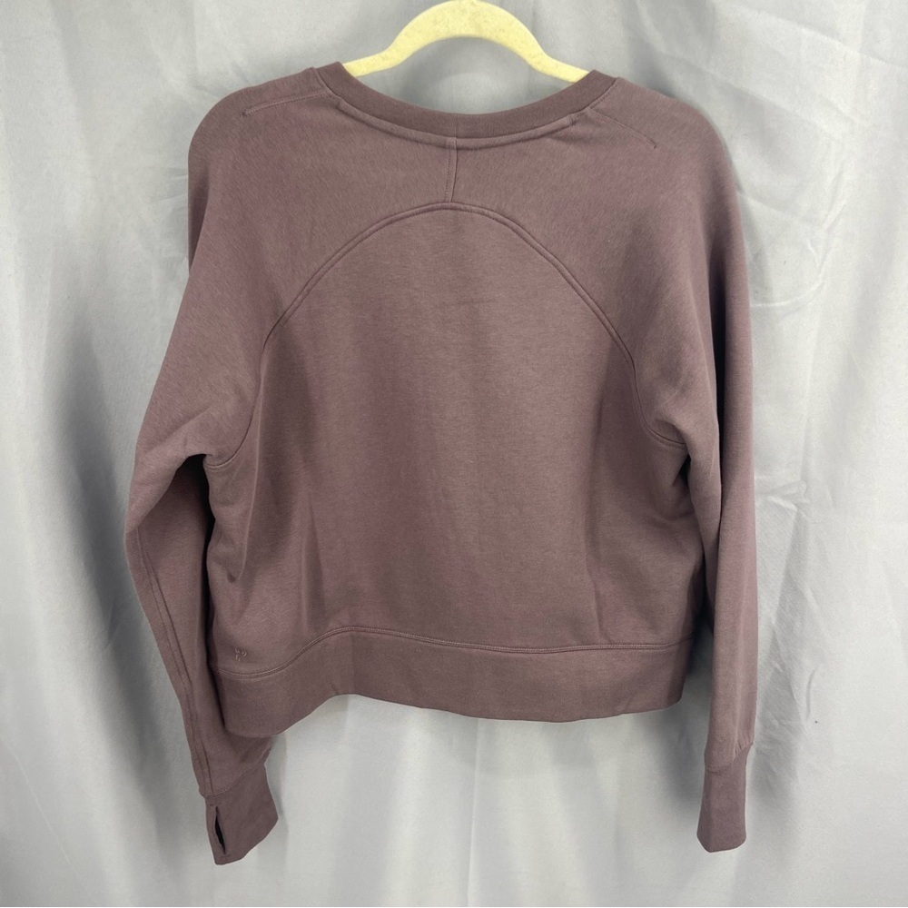 Public Rec Womens‎ Luxe Fleece Crew Neck Sweatshirt size Large NWT Plum - Picture 10 of 12